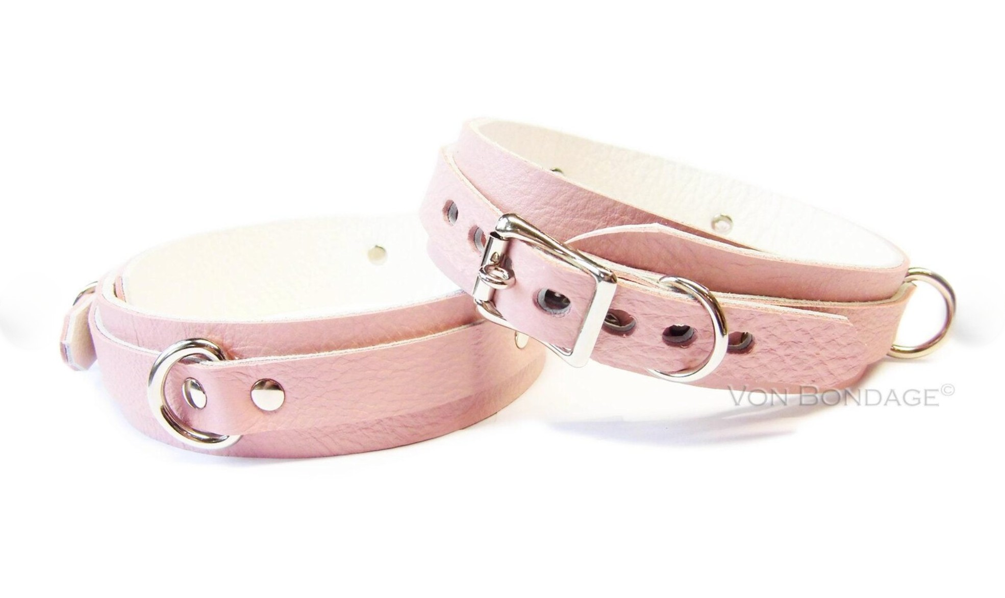 Pink Thigh Restraints Pink Thigh Restraints, Thigh Cuffs, Leather thigh restraints