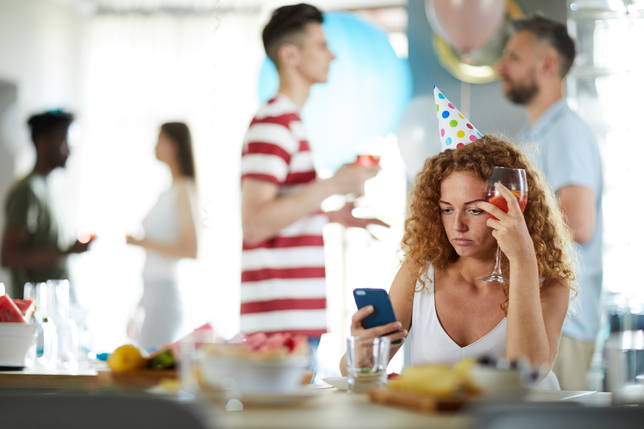 Frustrated Woman at Party Frustrated Woman at Party