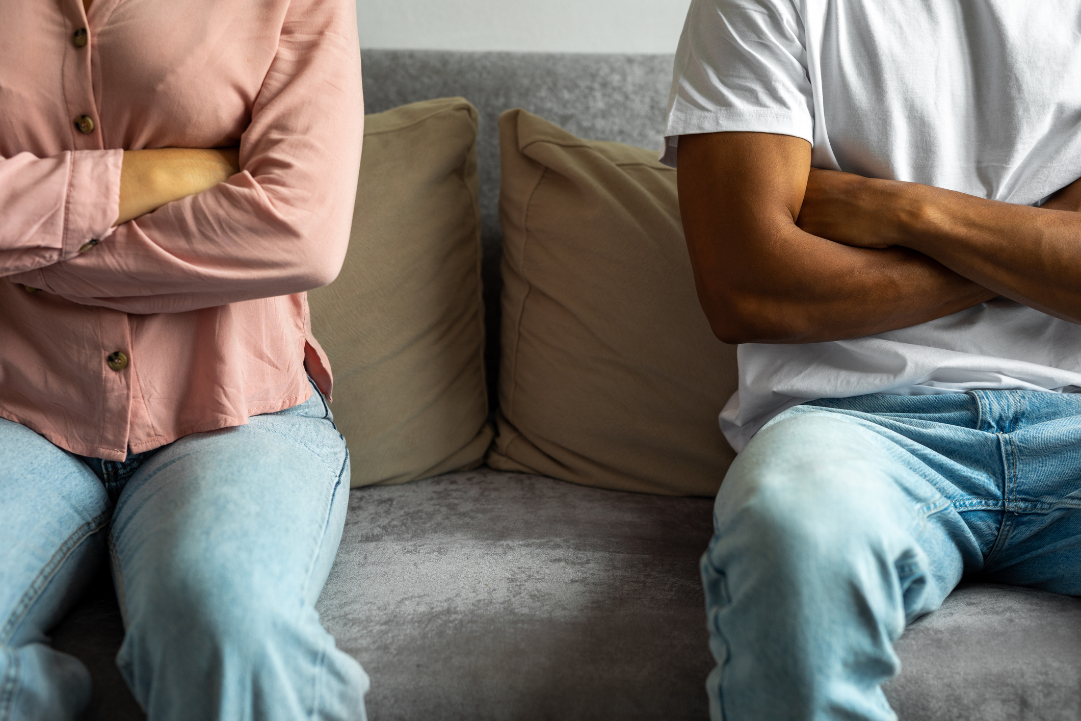 Couple having a disagreement at home Couple having a disagreement at home