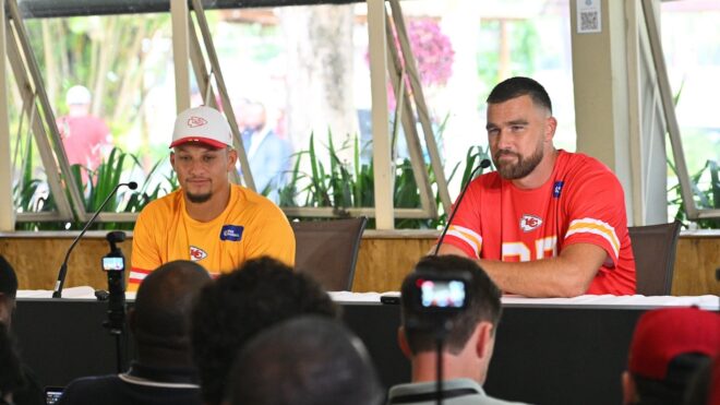 Patrick Mahomes and Travis Kelce