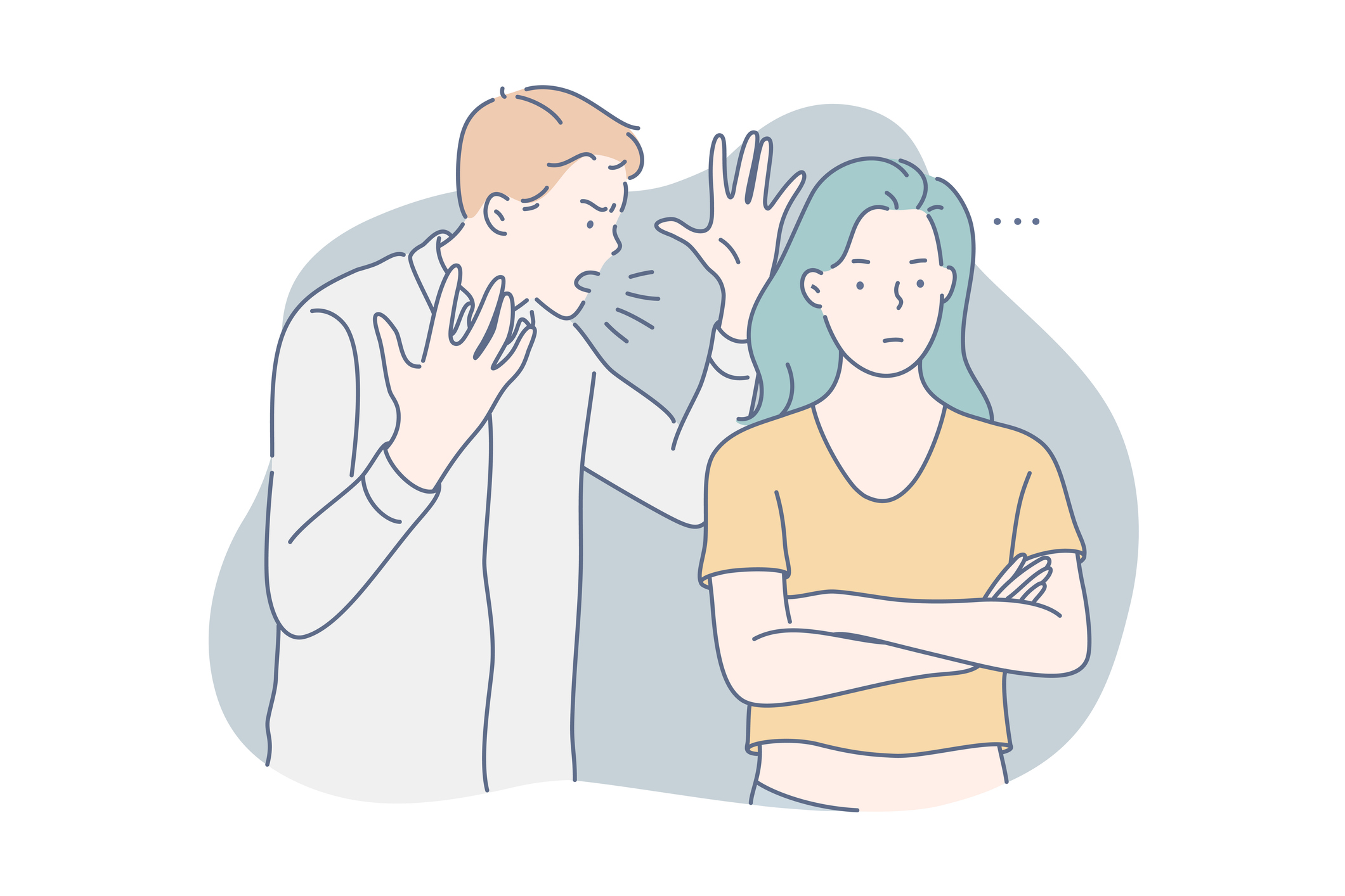 jealous man illustration