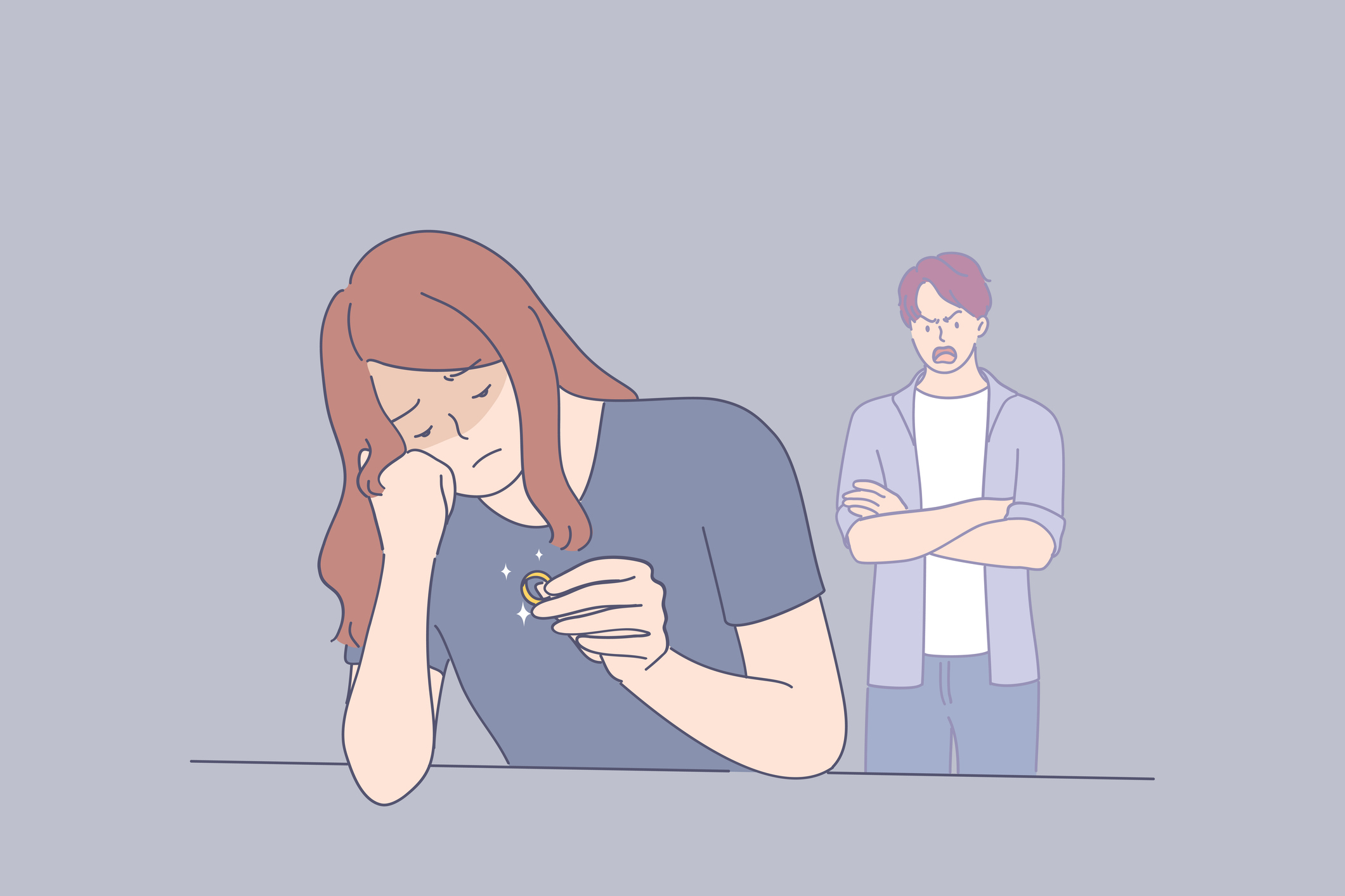 Misunderstanding and divorce concept