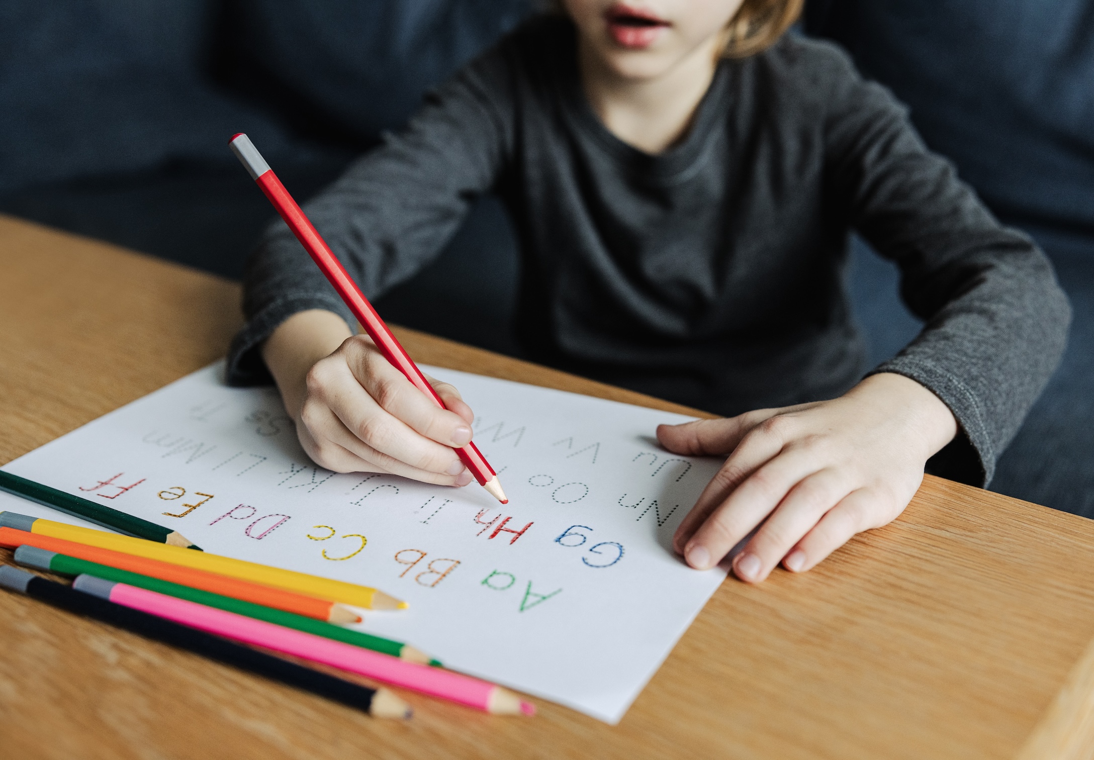 child doing homework