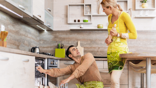 loading the dishwasher