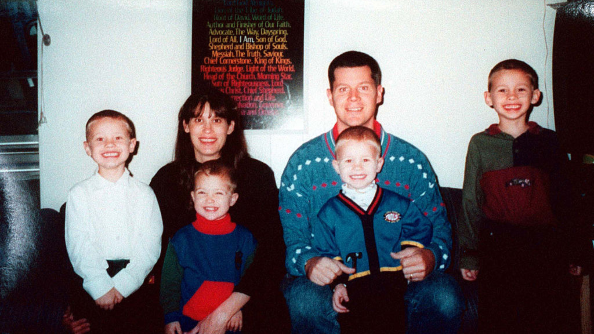 Andrea Yates with ex-husband Rusty Yates and sons Noah, John, Paul and Luke