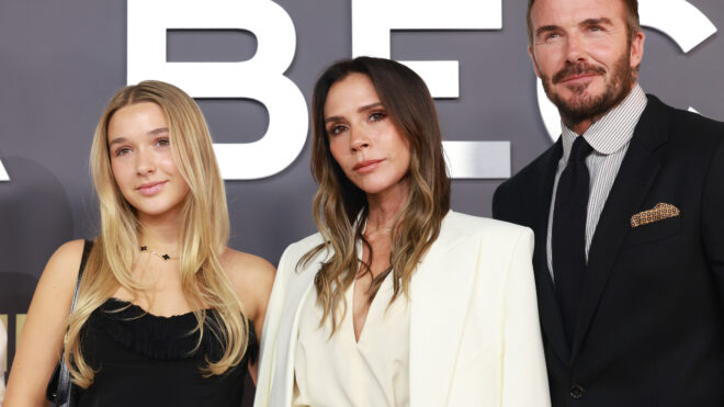 Harper, Victoria, and David Beckham