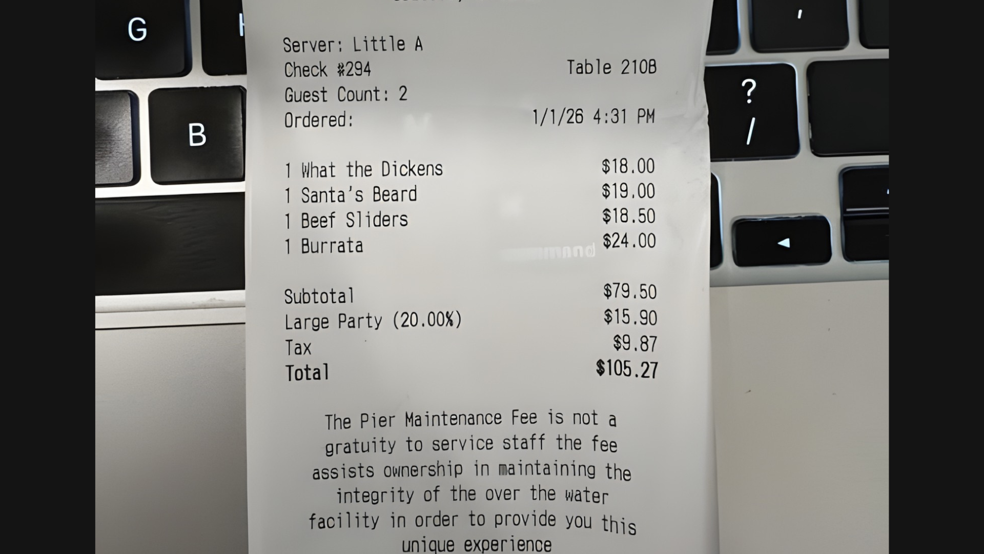 Diners Hit With $105 Check & a Surprise Fee They Definitely Didn’t Order