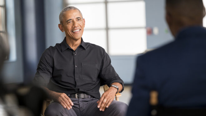 SOUL OF A NATION - Former President Barack Obama sits down for a one-on-one interview with Good Morning America Co-Anchor Michael Strahan for Juneteenth: Together We Triumph A Soul of a Nation Special Event airing Friday, June 18, 2021 on ABC.