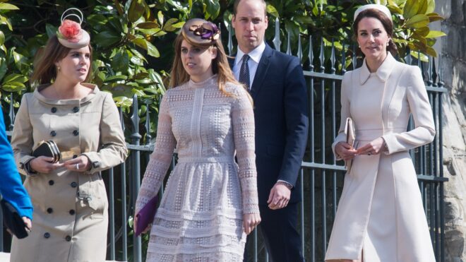 Princess Eugenie, Princess Beatrice, Prince William, Kate Middleton