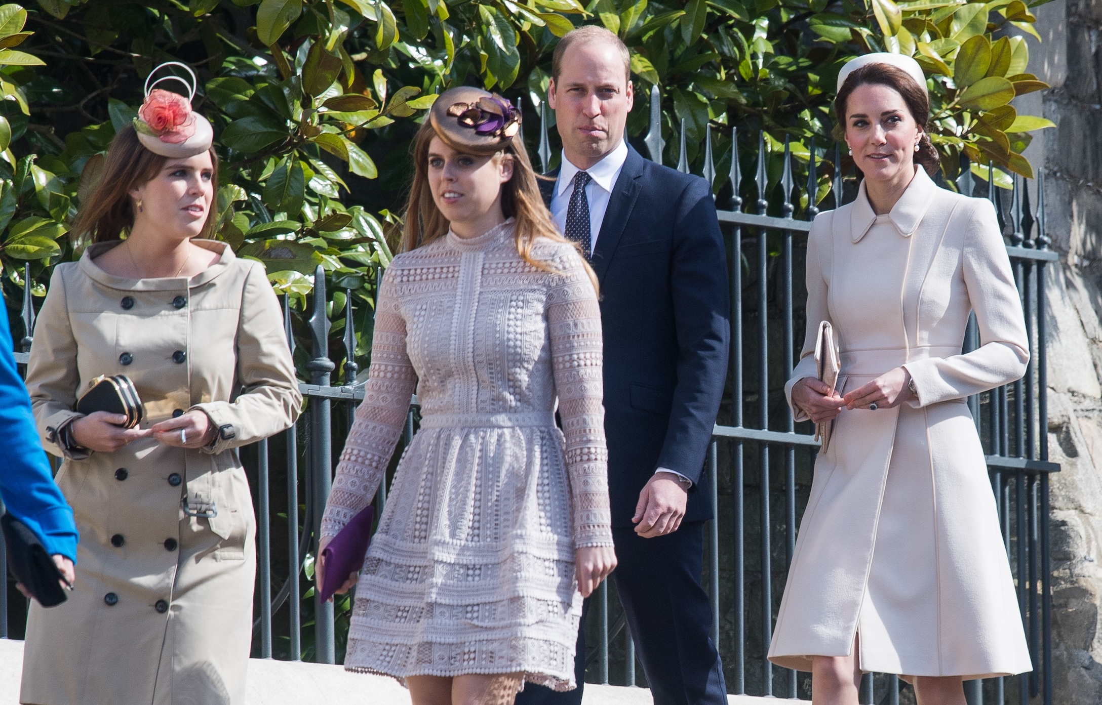 Princess Eugenie, Princess Beatrice, Prince William, Kate Middleton