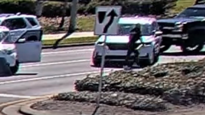 Mandolyn Shaffer-Brockwell attacking car