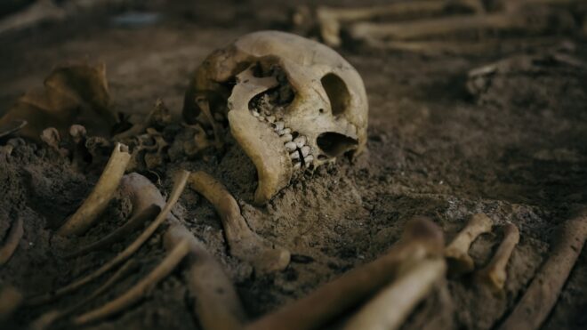 Skeleton in the ground