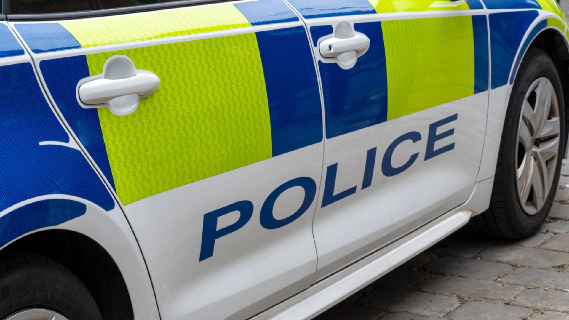 A close up of a UK police patrol vehicle