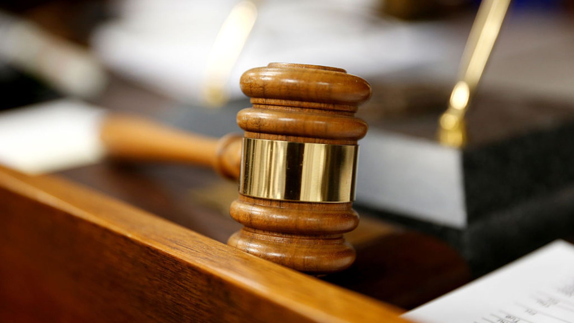 A picture of a gavel from the North Justice Center