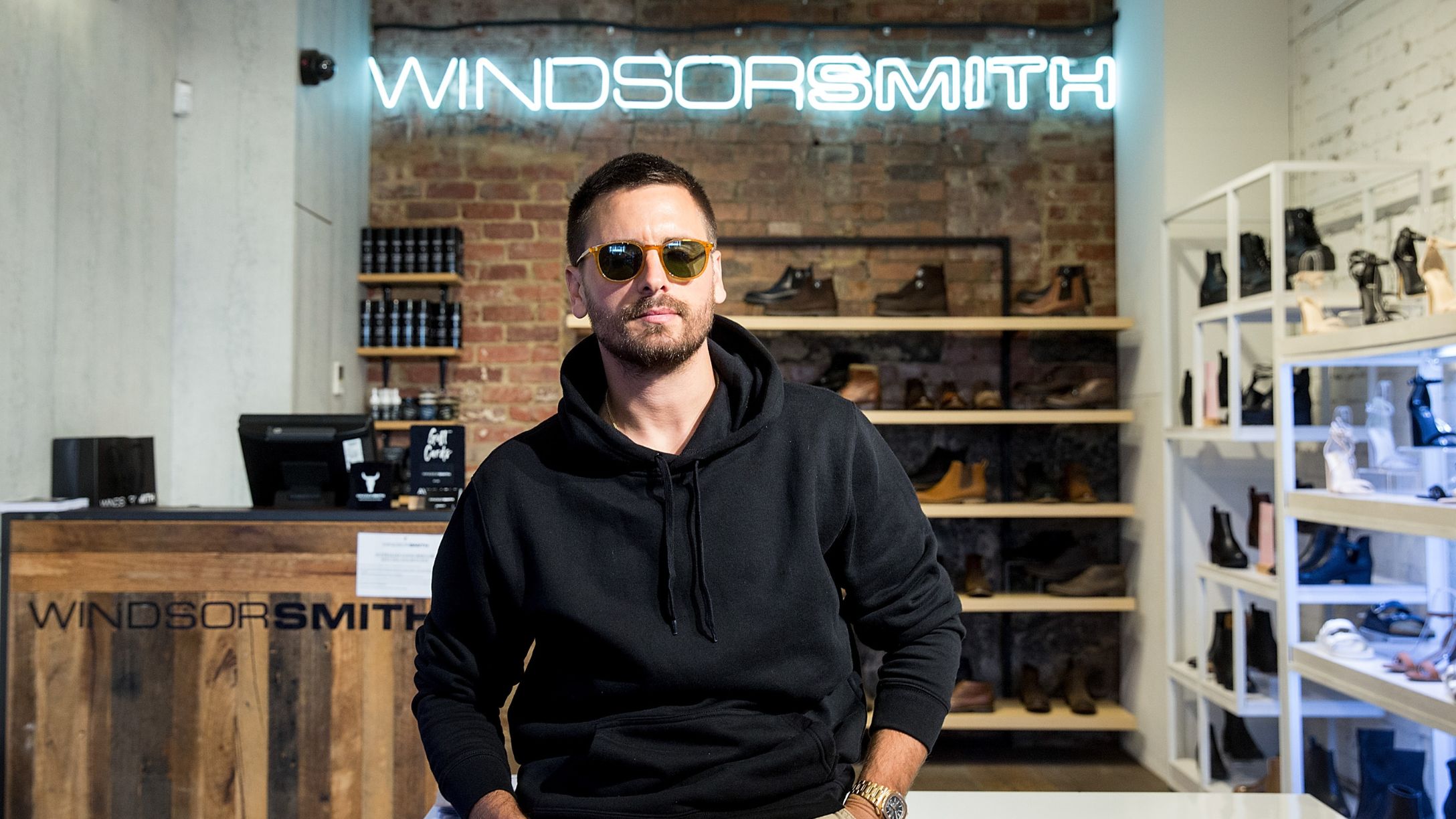 Scott Disick makes a store appearance at Windsor Smith on Bourke Street in 2018