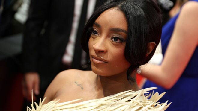 USA Gymnast Simone Biles attends the Laureus World Sports Awards Madrid 2026 in April 2026
