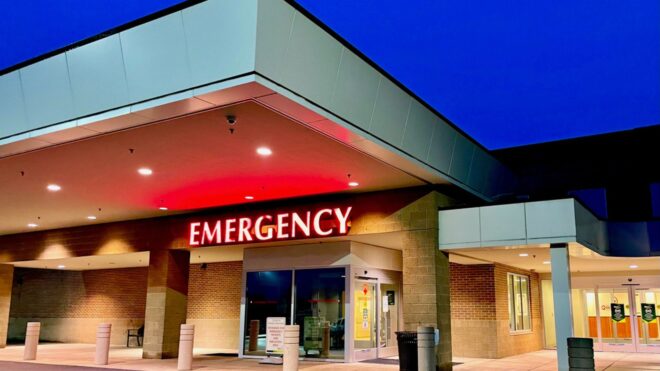 Emergency entrance for a hospital in Virginia