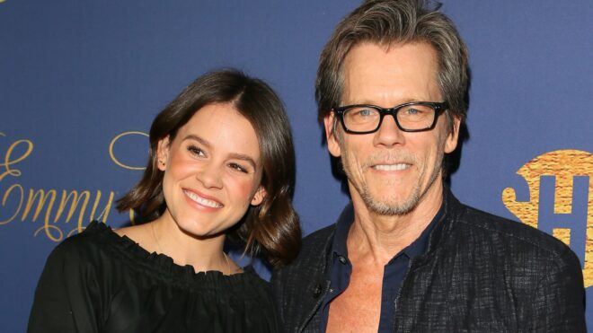 Kevin Bacon and daughter Sosie Bacon attend the Showtime Emmy eve nominees celebration in 2018