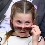 Princess Charlotte attends day fourteen of the Wimbledon Tennis Championships