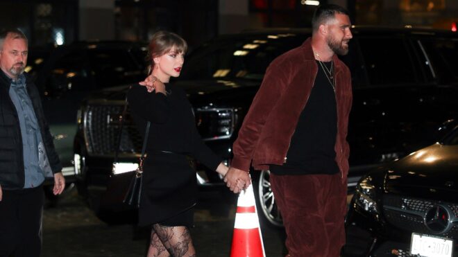 Taylor Swift and Travis Kelce are seen in NoHo