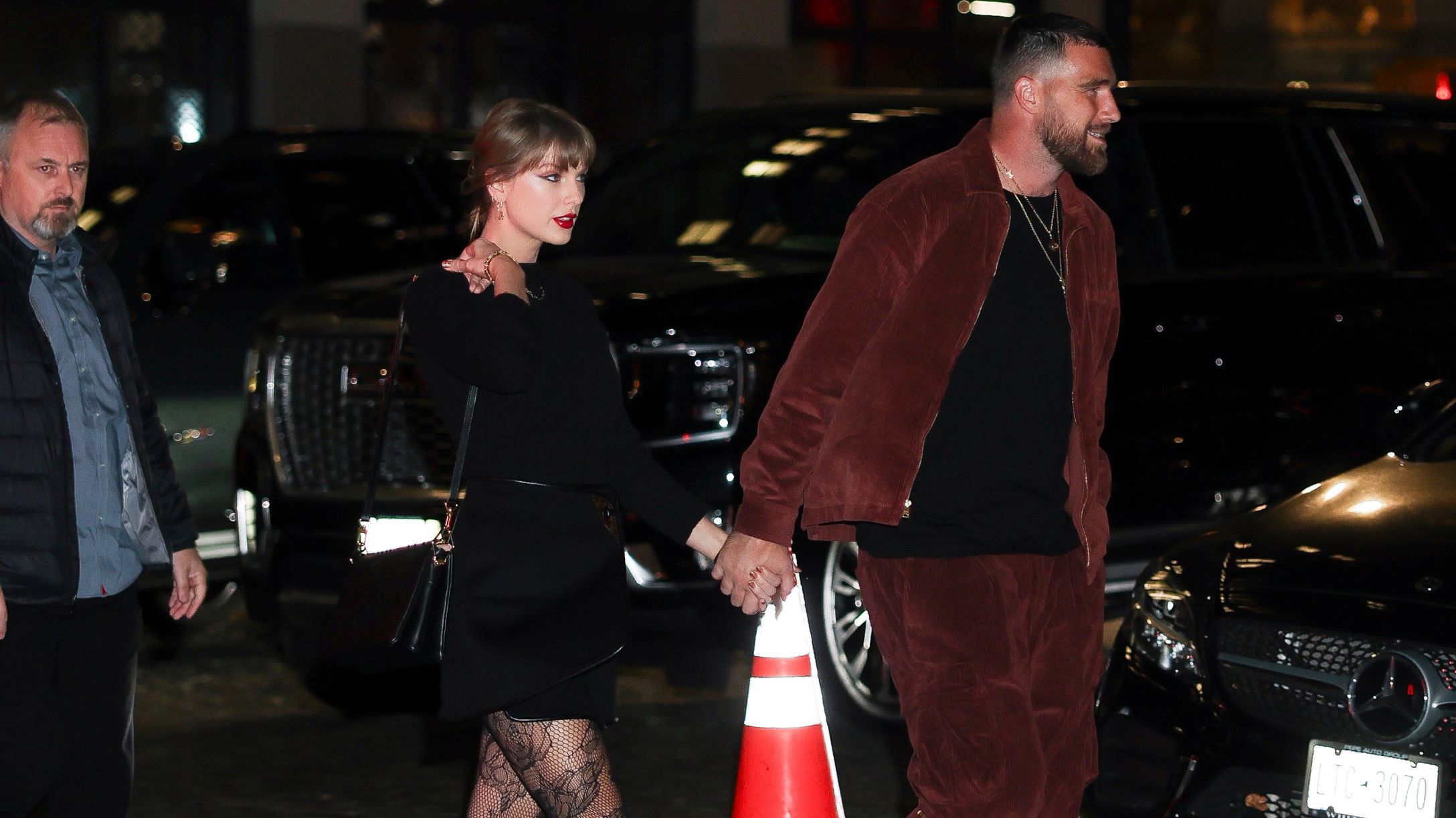 Taylor Swift and Travis Kelce are seen in NoHo
