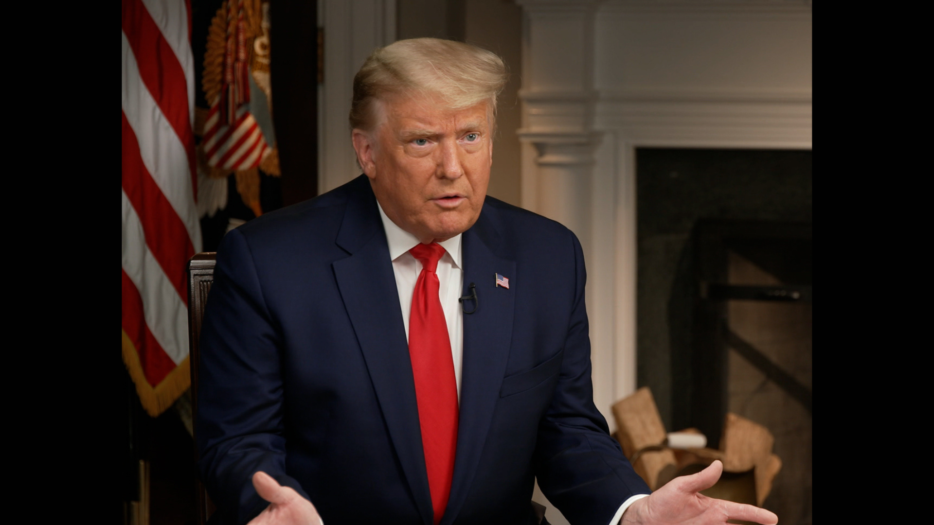 Still frames from the 60 MINUTES hour on Sunday Oct. 25, 2020 with the presidential candidates