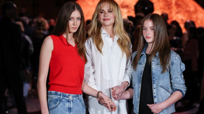 Nicole Kidman with daughters Sunday Rose and Faith Margaret