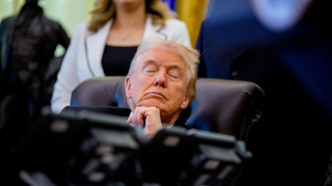 trump asleep