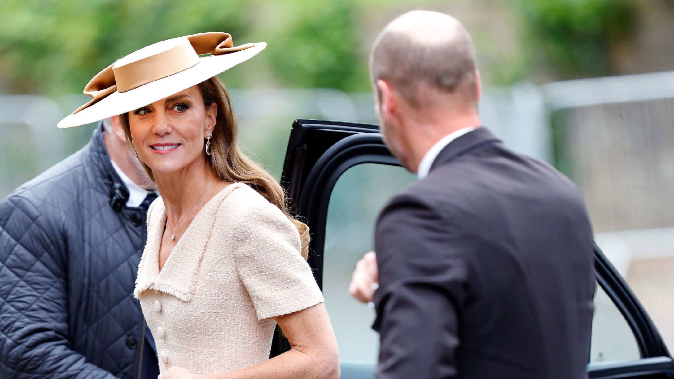 Catherine and Prince William attend the wedding of Peter Phillips and Harriet Sperling at All Saints' Church