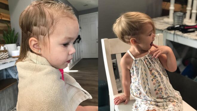 Toddler's bad haircut