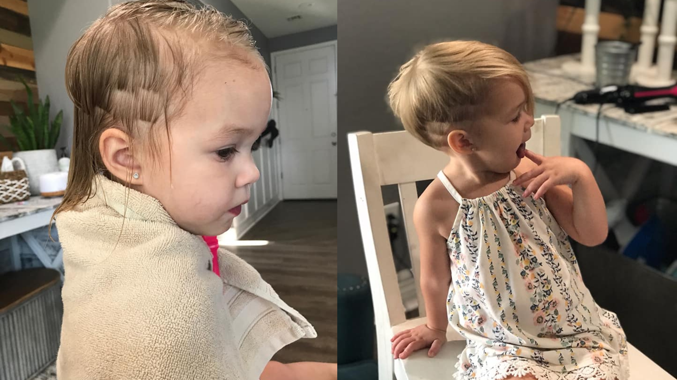 Toddler's bad haircut