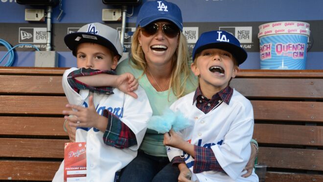 Britney Spears with sons Sean Preston and Jayden James
