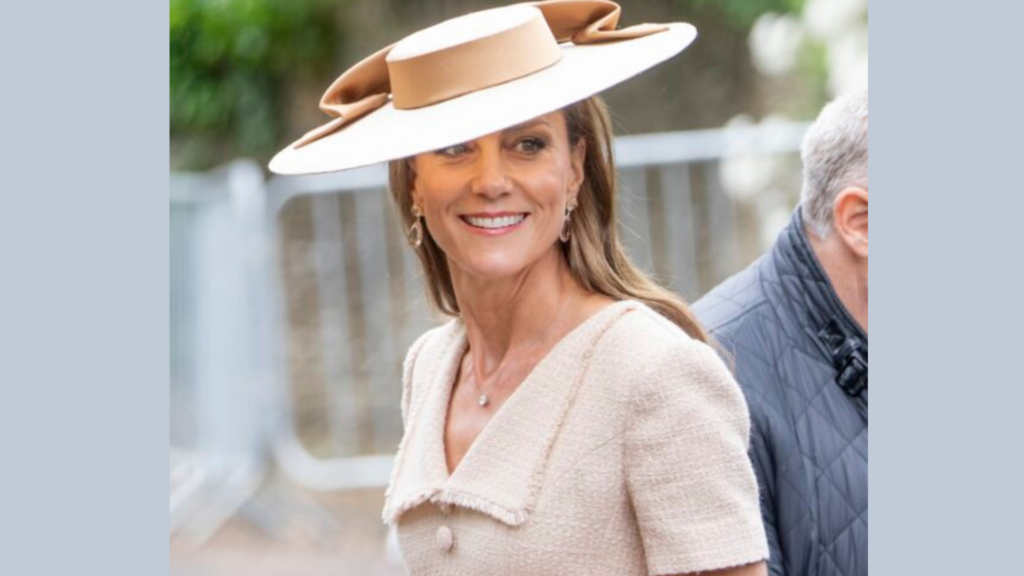 kate middleton cream dress