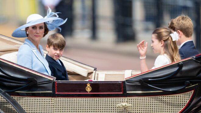 Kate Middleton and her children at Trooping the Colour 2026