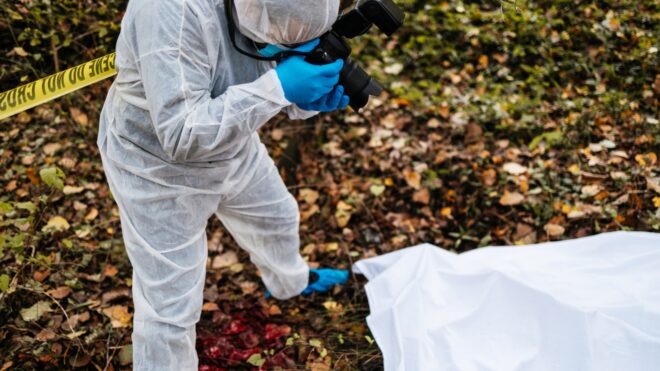 Investigators at Crime Scene