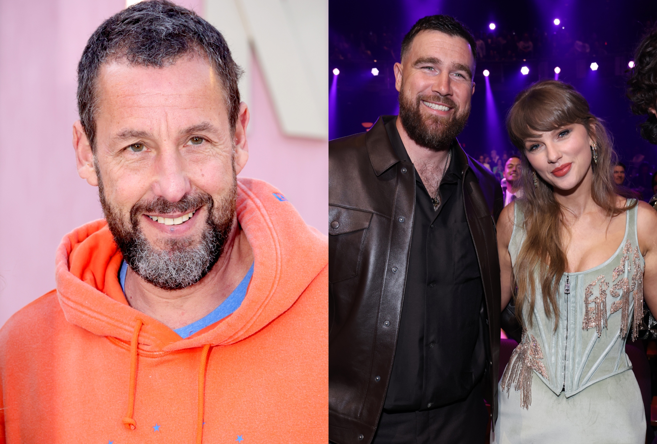 Adam Sandler, Taylor Swift, Travis Kelce