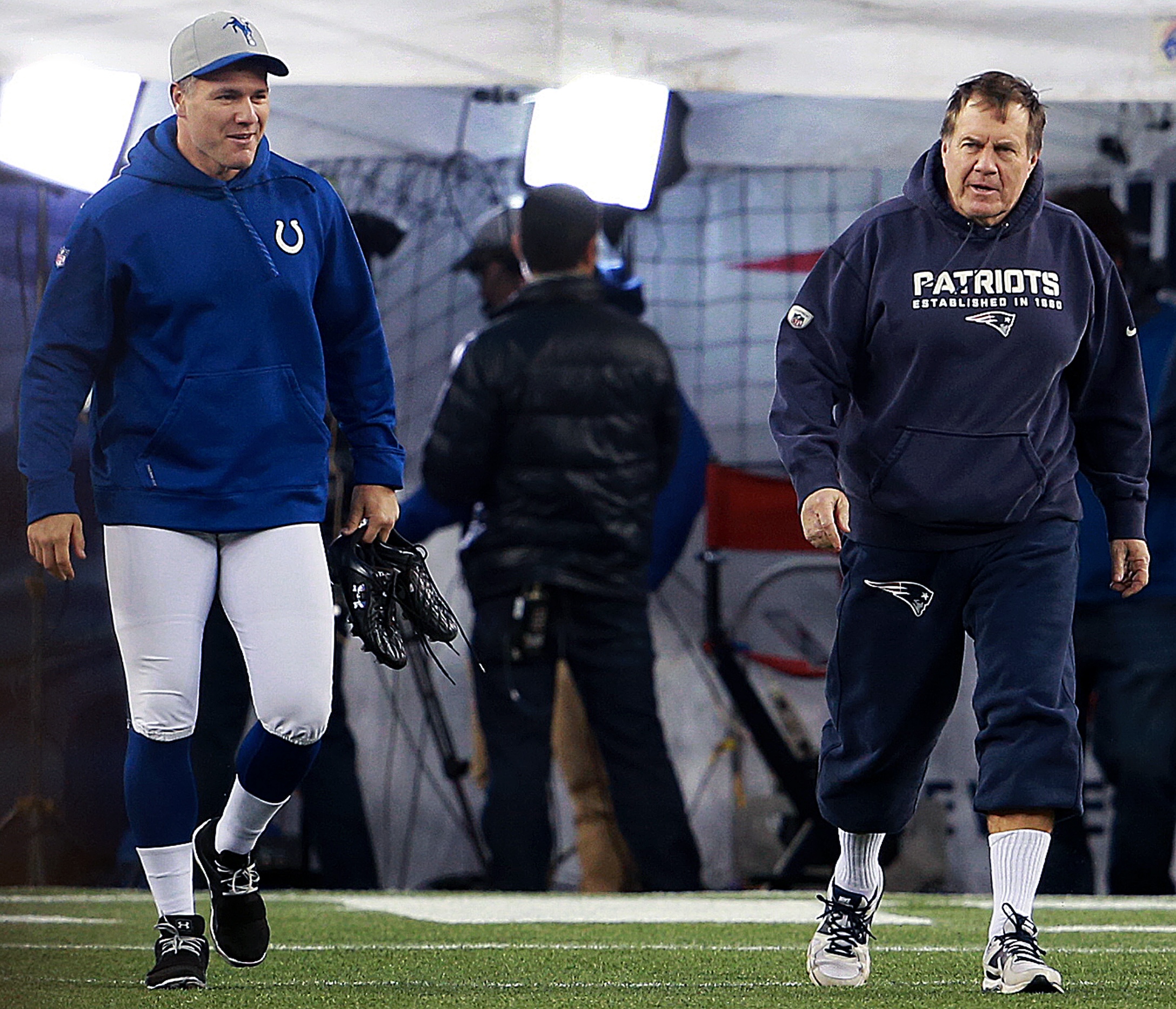 Adam Vinatieri and Bill Belichick